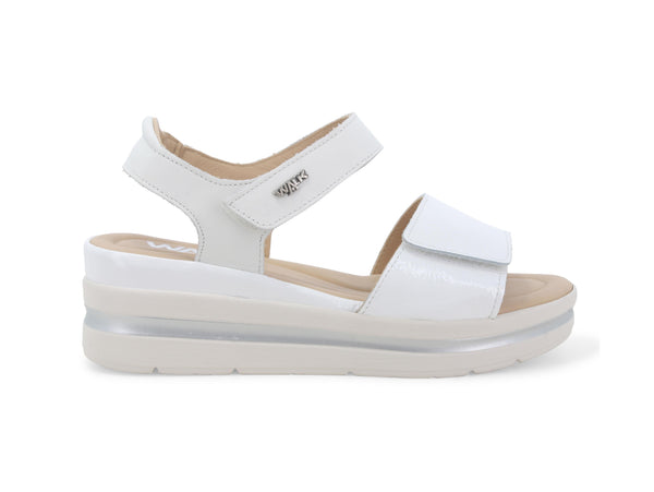 Melluso Sandali Comfort con Zeppa due Strappi Tomaia Pelle Bianco 019185W-233914